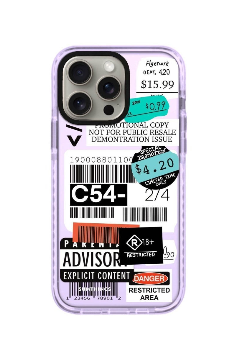 iPhone 14 Plus Barcode C54 Procase Şeffaf Telefon Kılıfı Lila - SUMTHINCS