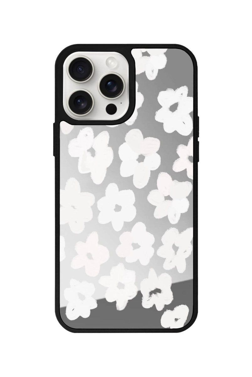 iPhone 14 Plus Blossoms Mirror Aynalı Telefon Kılıfı Gümüş - SUMTHINCS