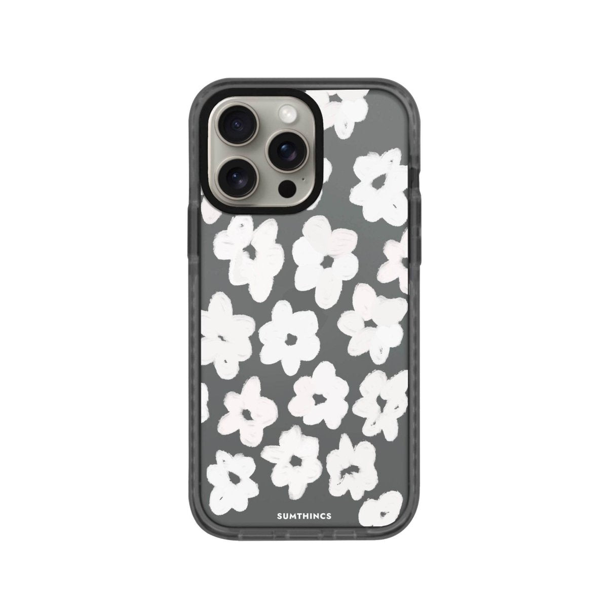 iPhone 14 Plus Blossoms Procase Şeffaf Telefon Kılıfı Antrasit - SUMTHINCS