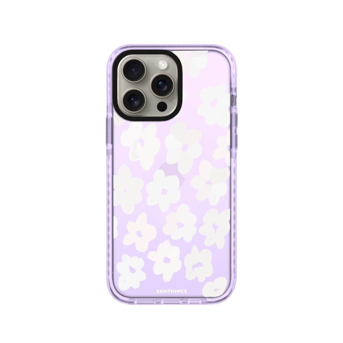 iPhone 14 Plus Blossoms Procase Şeffaf Telefon Kılıfı Lila - SUMTHINCS