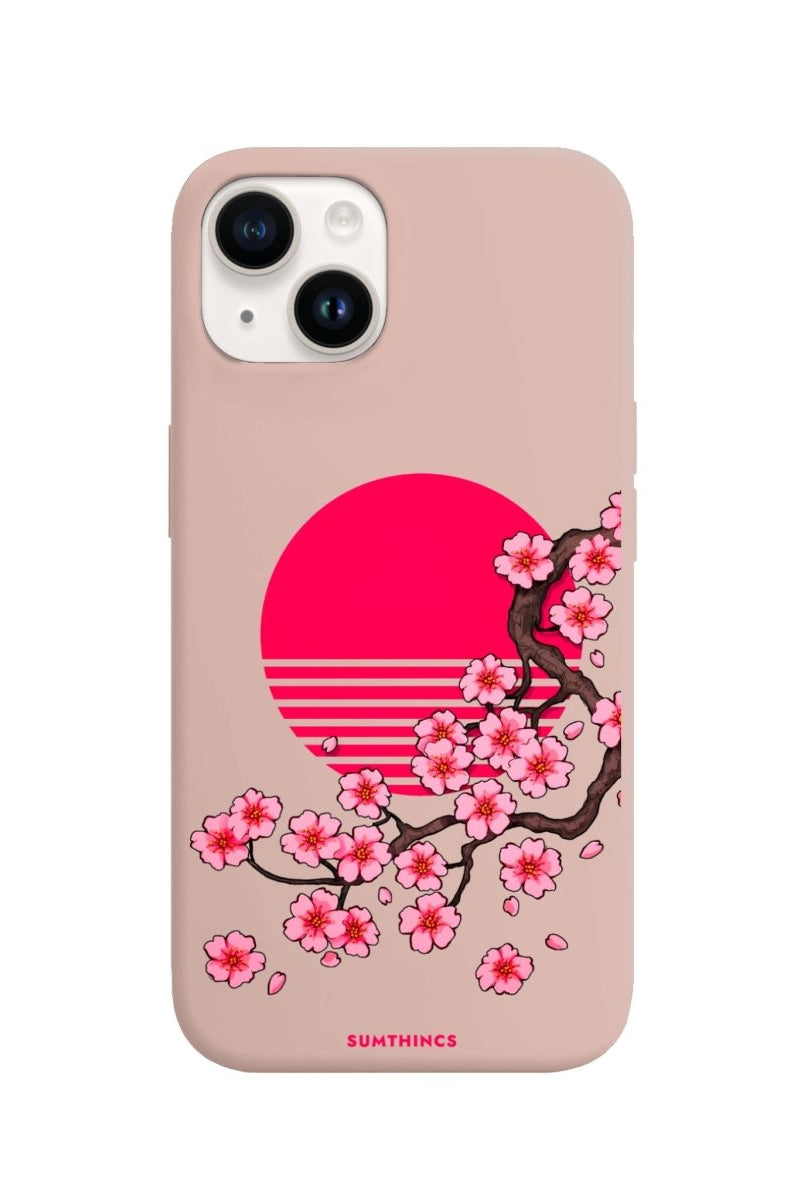 iPhone 14 Plus Cherry Blossom Dawn Premium Telefon Kılıfı Bej - SUMTHINCS