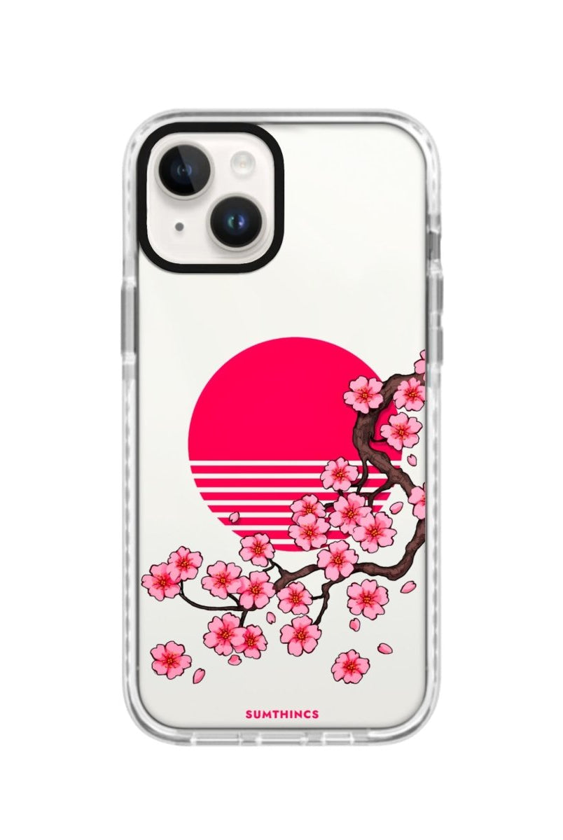 iPhone 14 Plus Cherry Blossom Dawn Procase Şeffaf Telefon Kılıfı Beyaz Şeffaf - SUMTHINCS