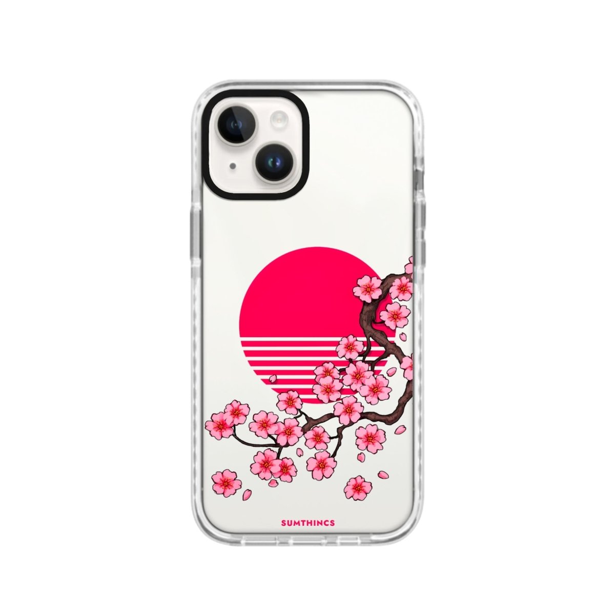 iPhone 14 Plus Cherry Blossom Dawn Procase Şeffaf Telefon Kılıfı Beyaz Şeffaf - SUMTHINCS