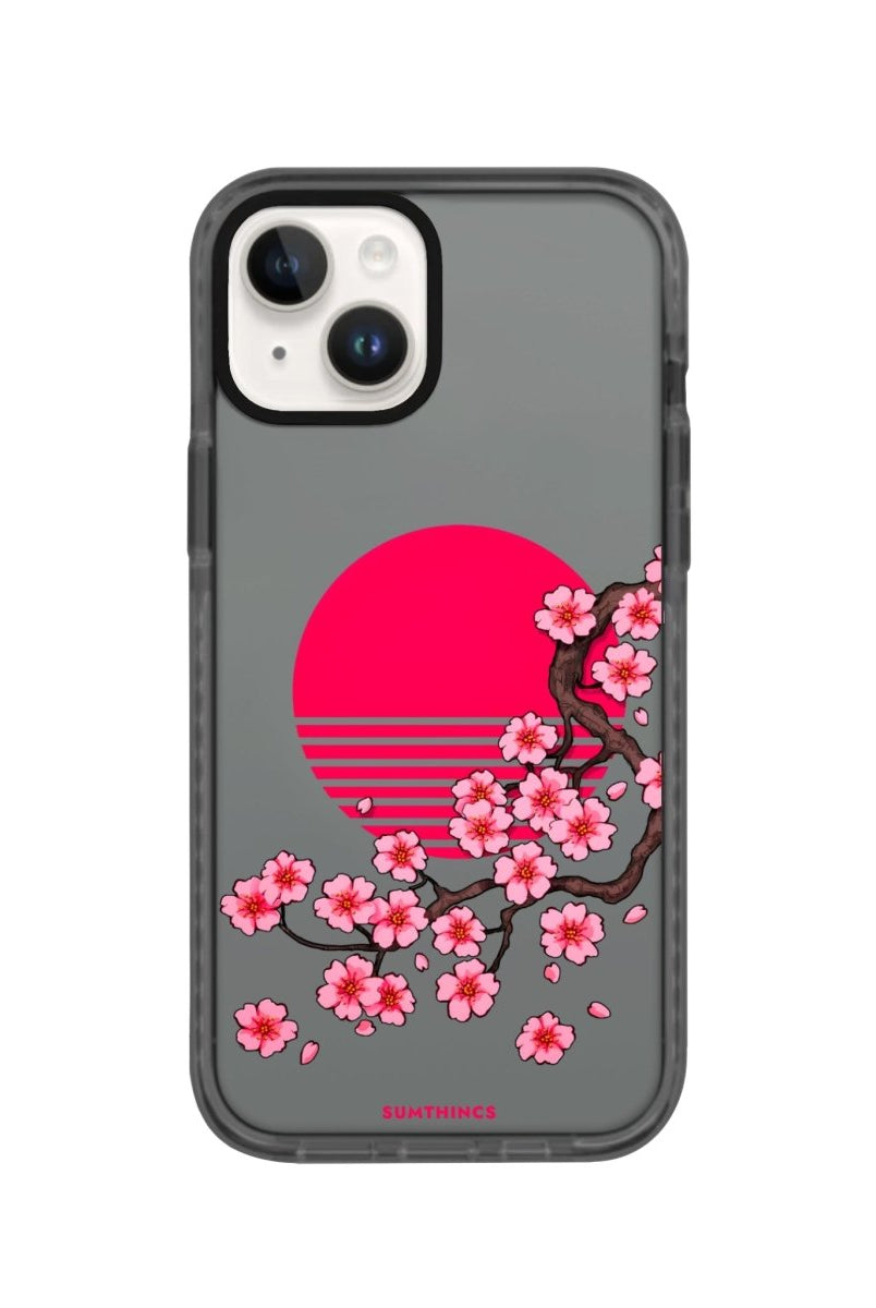 iPhone 14 Plus Cherry Blossom Dawn Procase Şeffaf Telefon Kılıfı Antrasit - SUMTHINCS