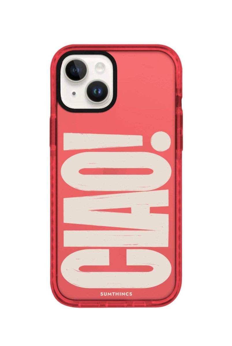 iPhone 14 Plus CIAO! Procase Şeffaf Telefon Kılıfı Kırmızı - SUMTHINCS