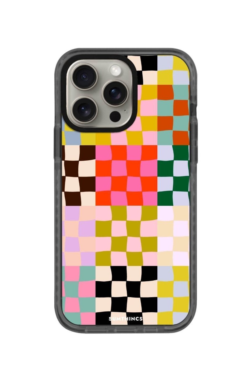 iPhone 14 Plus Confetti Procase Şeffaf Telefon Kılıfı Antrasit - SUMTHINCS