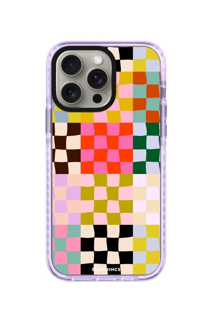 iPhone 14 Plus Confetti Procase Şeffaf Telefon Kılıfı Lila - SUMTHINCS