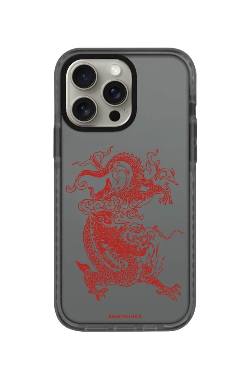 iPhone 14 Plus Dragon Procase Şeffaf Telefon Kılıfı Antrasit - SUMTHINCS