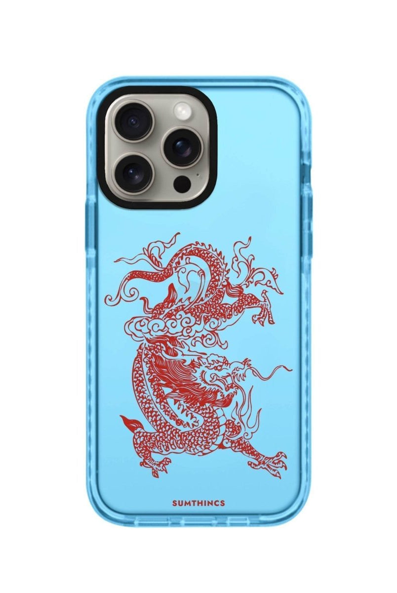 iPhone 14 Plus Dragon Procase Şeffaf Telefon Kılıfı Mavi - SUMTHINCS