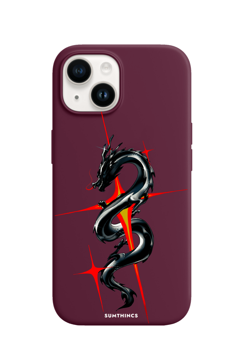 iPhone 14 Plus Dragonflare Premium Telefon Kılıfı Bordo - SUMTHINCS