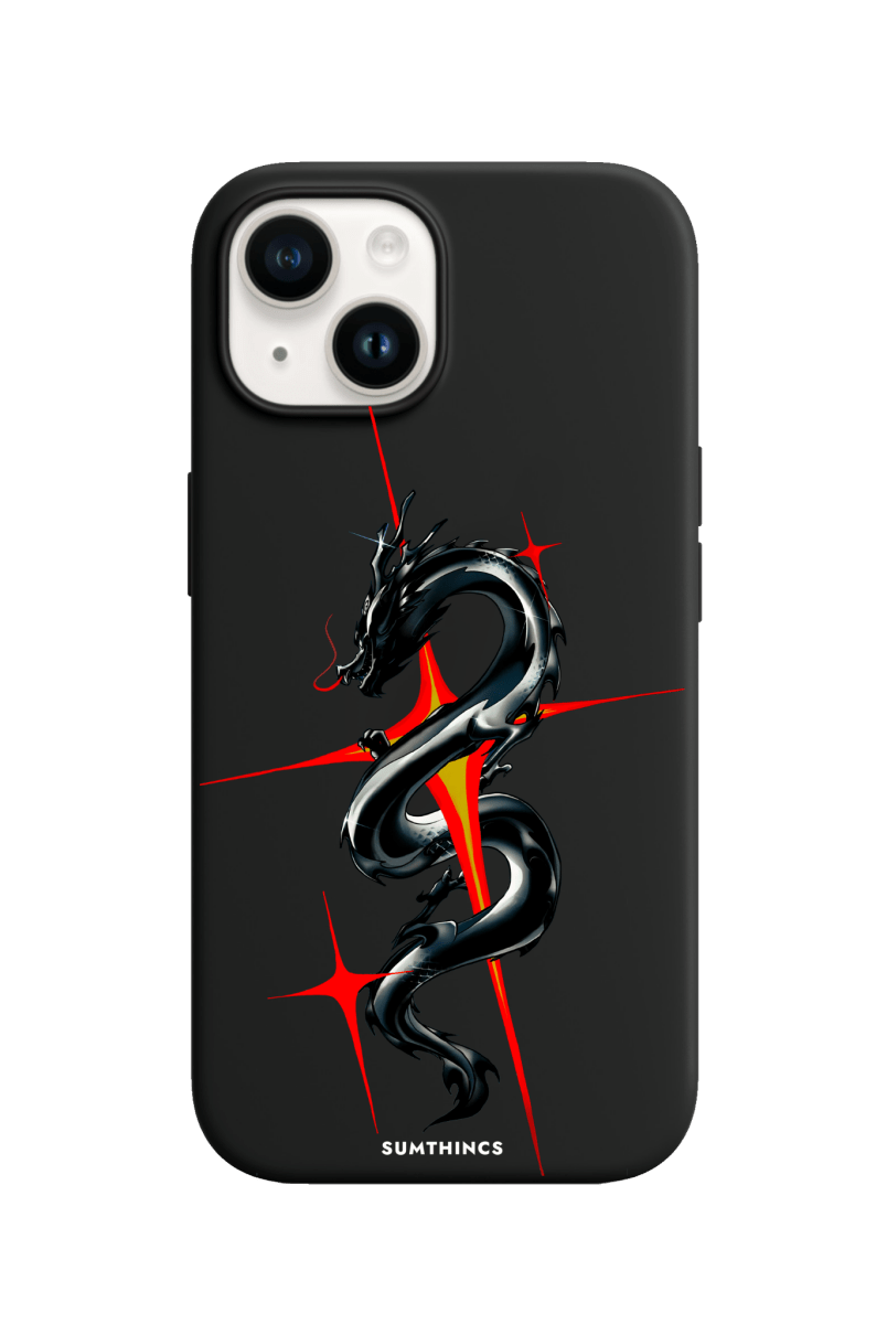 iPhone 14 Plus Dragonflare Premium Telefon Kılıfı Siyah - SUMTHINCS