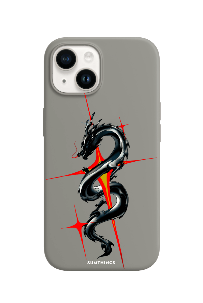 iPhone 14 Plus Dragonflare Premium Telefon Kılıfı Gri - SUMTHINCS