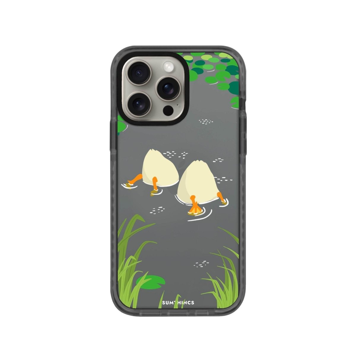 iPhone 14 Plus Ducks Procase Şeffaf Telefon Kılıfı Antrasit - SUMTHINCS