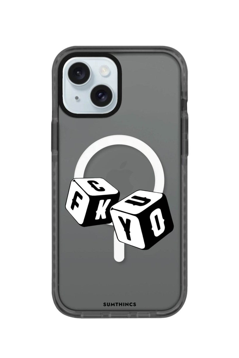 iPhone 14 Plus Fck You Magsafe Procase Şeffaf Telefon Kılıfı Antrasit - SUMTHINCS