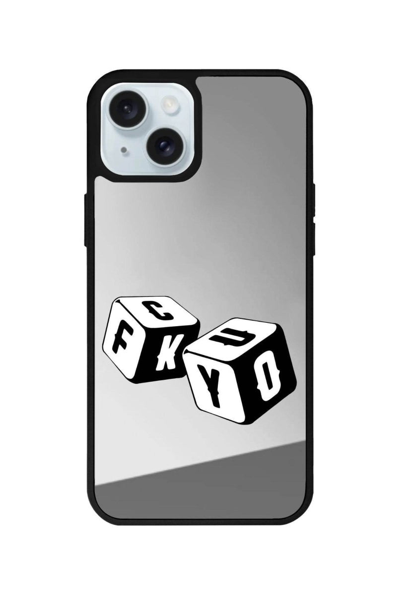 iPhone 14 Plus Fck You Mirror Aynalı Telefon Kılıfı Gümüş - SUMTHINCS