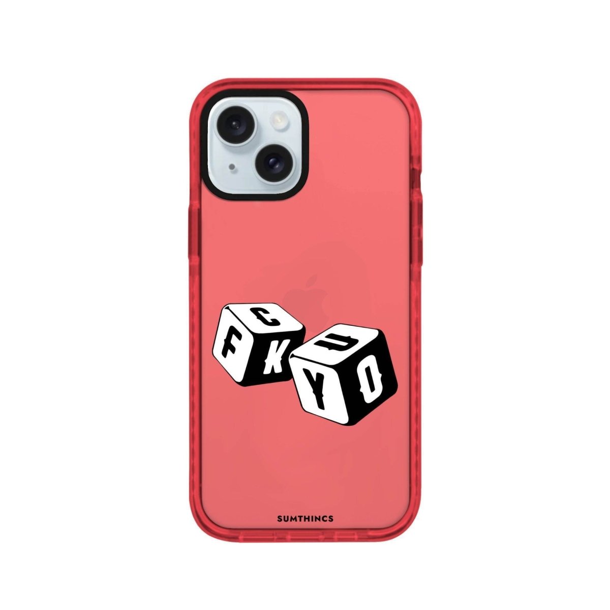 iPhone 14 Plus Fck You Procase Şeffaf Telefon Kılıfı Kırmızı - SUMTHINCS