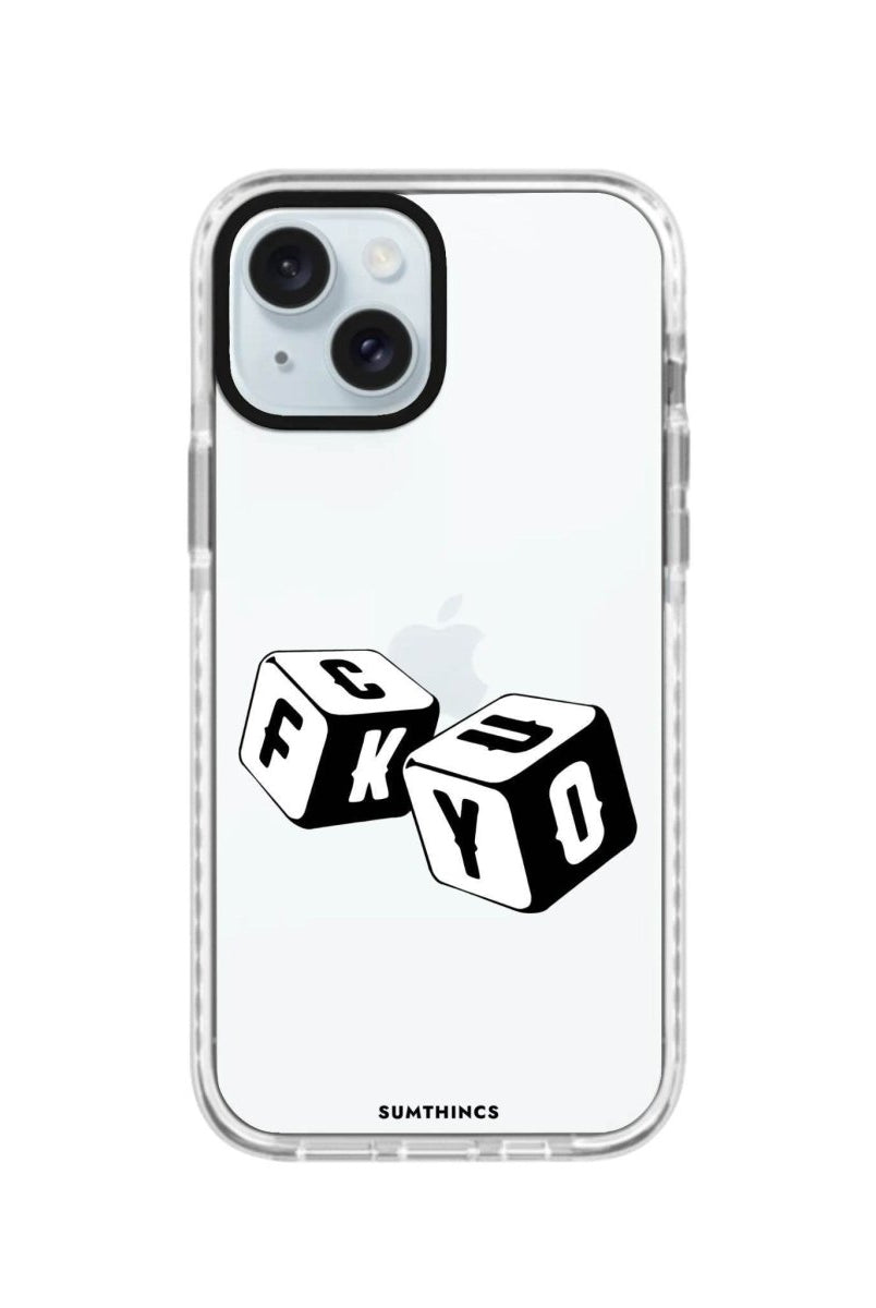 iPhone 14 Plus Fck You Procase Şeffaf Telefon Kılıfı Beyaz Şeffaf - SUMTHINCS