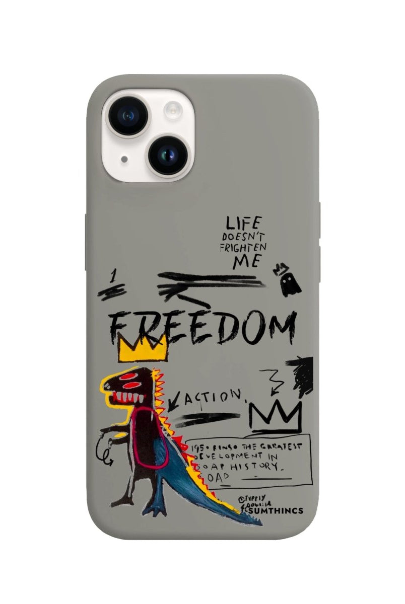 iPhone 14 Plus Freedom Premium Telefon Kılıfı Gri - SUMTHINCS