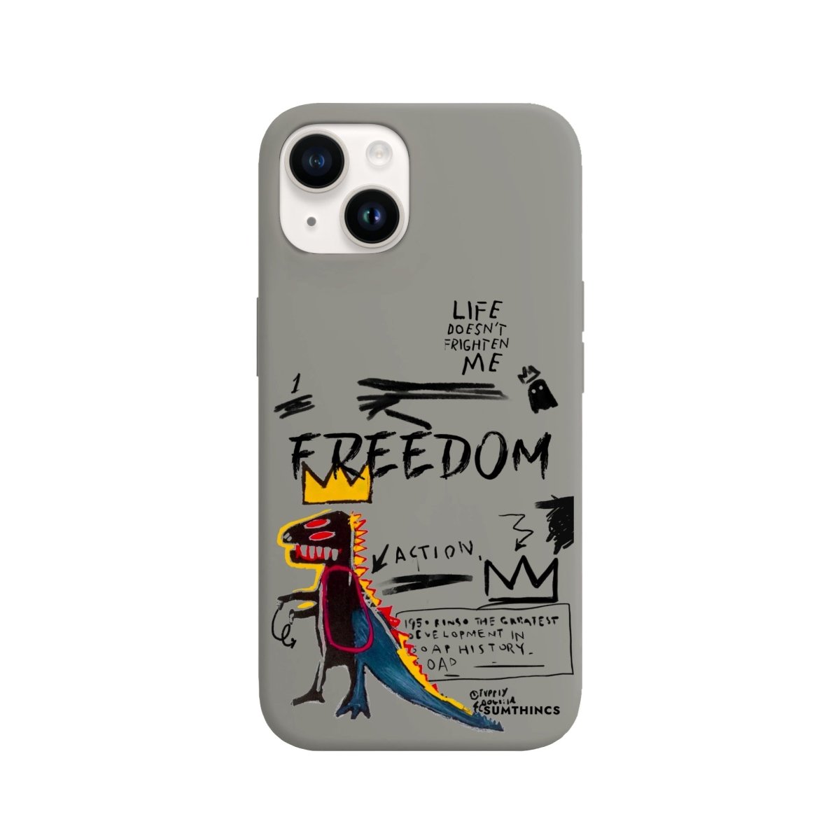 iPhone 14 Plus Freedom Premium Telefon Kılıfı Gri - SUMTHINCS