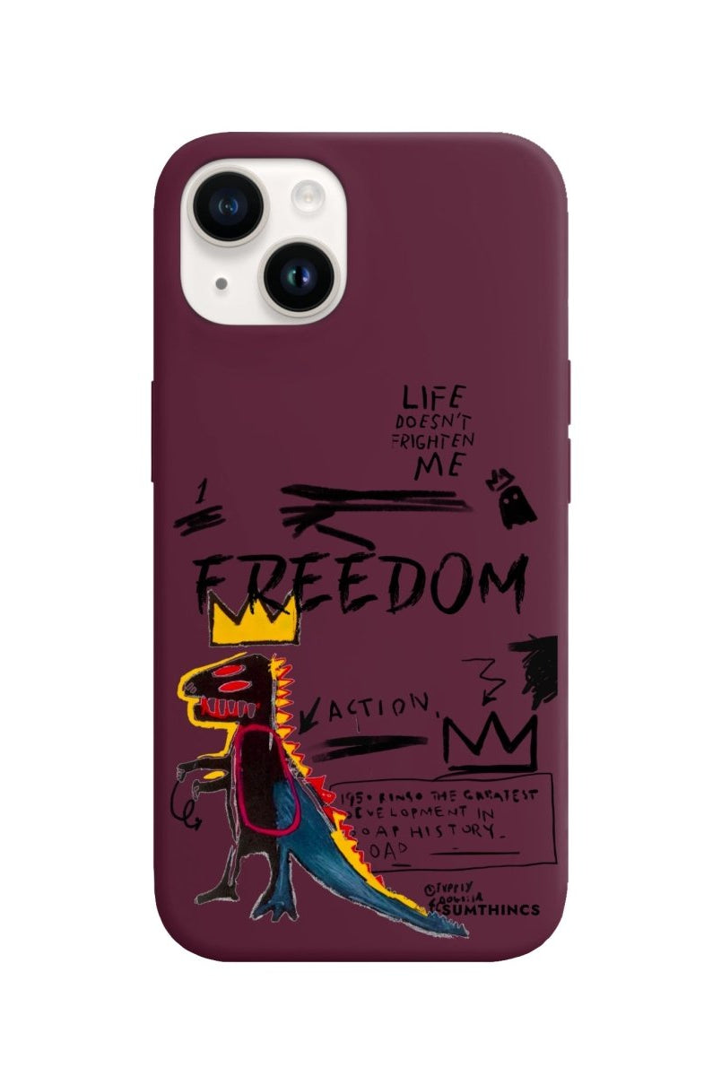 iPhone 14 Plus Freedom Premium Telefon Kılıfı Bordo - SUMTHINCS