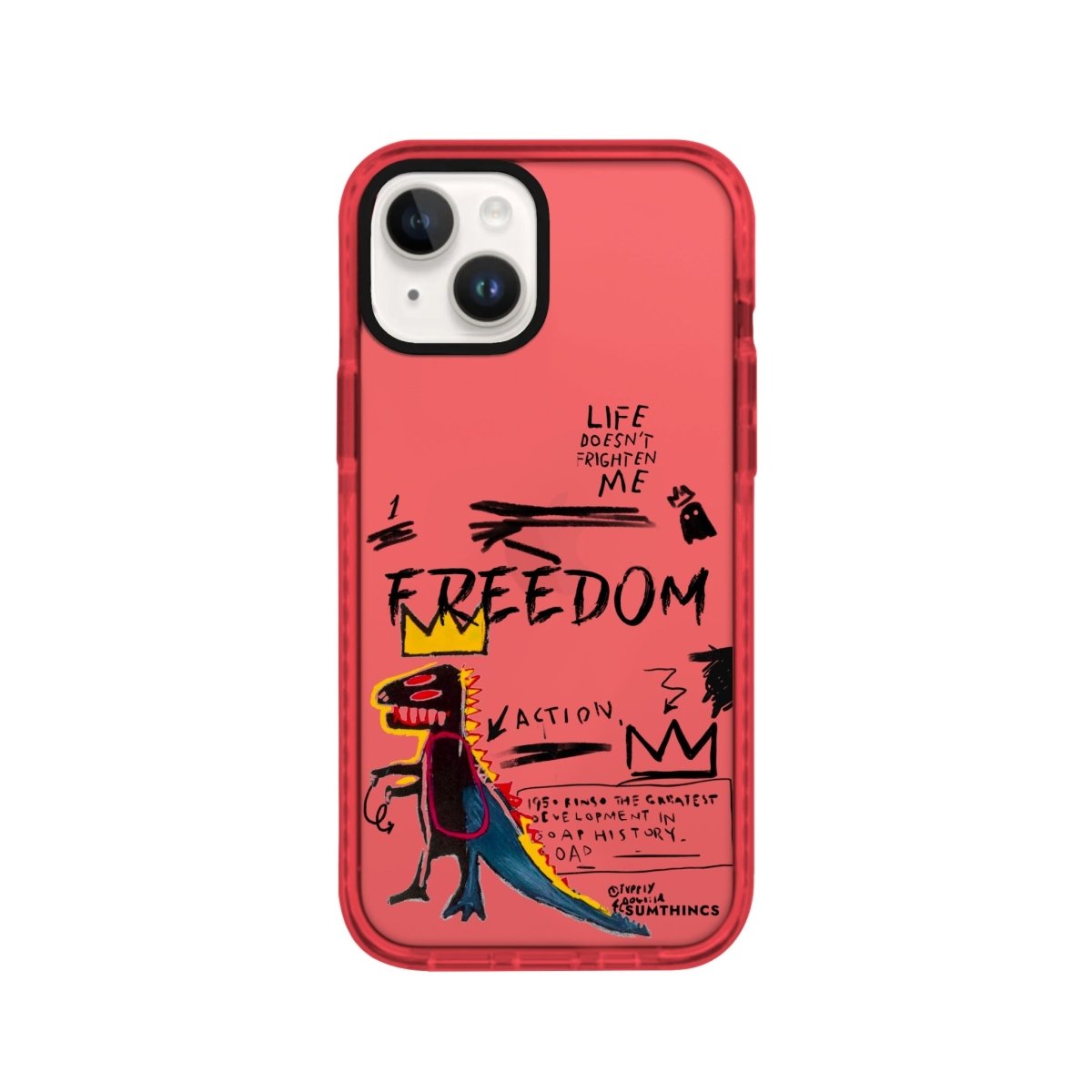 iPhone 14 Plus Freedom Procase Şeffaf Telefon Kılıfı Kırmızı - SUMTHINCS