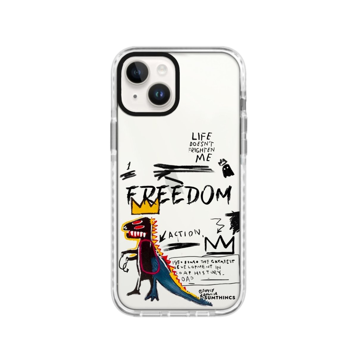 iPhone 14 Plus Freedom Procase Şeffaf Telefon Kılıfı Beyaz Şeffaf - SUMTHINCS