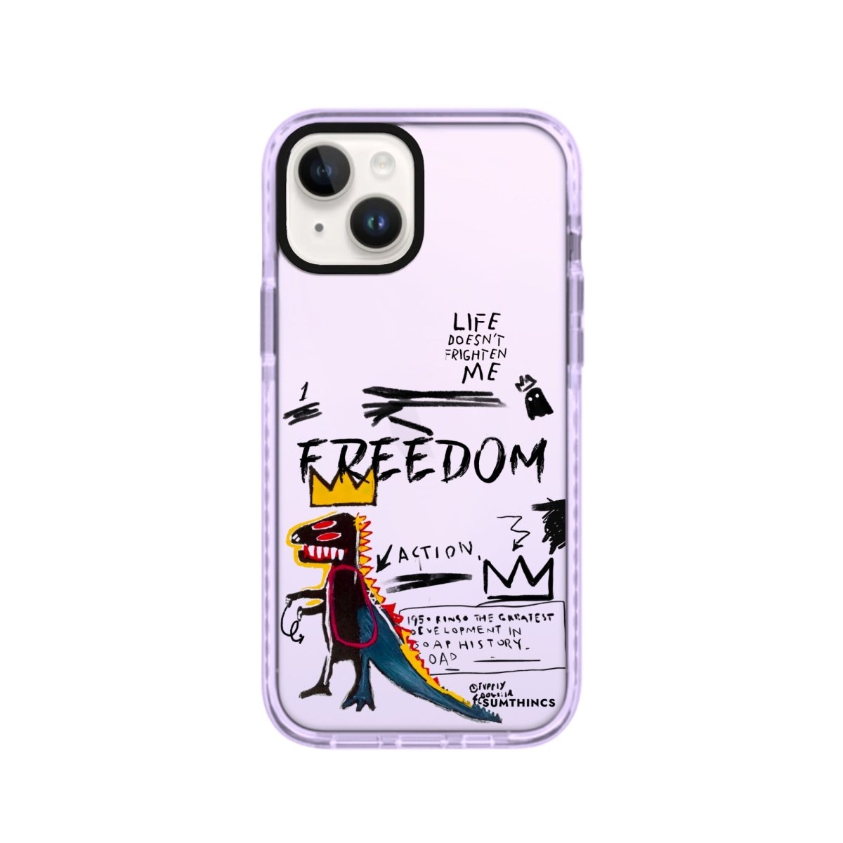 iPhone 14 Plus Freedom Procase Şeffaf Telefon Kılıfı Lila - SUMTHINCS