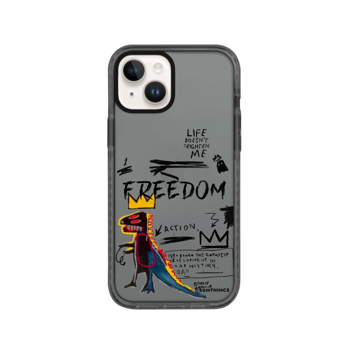 iPhone 14 Plus Freedom Procase Şeffaf Telefon Kılıfı Antrasit - SUMTHINCS