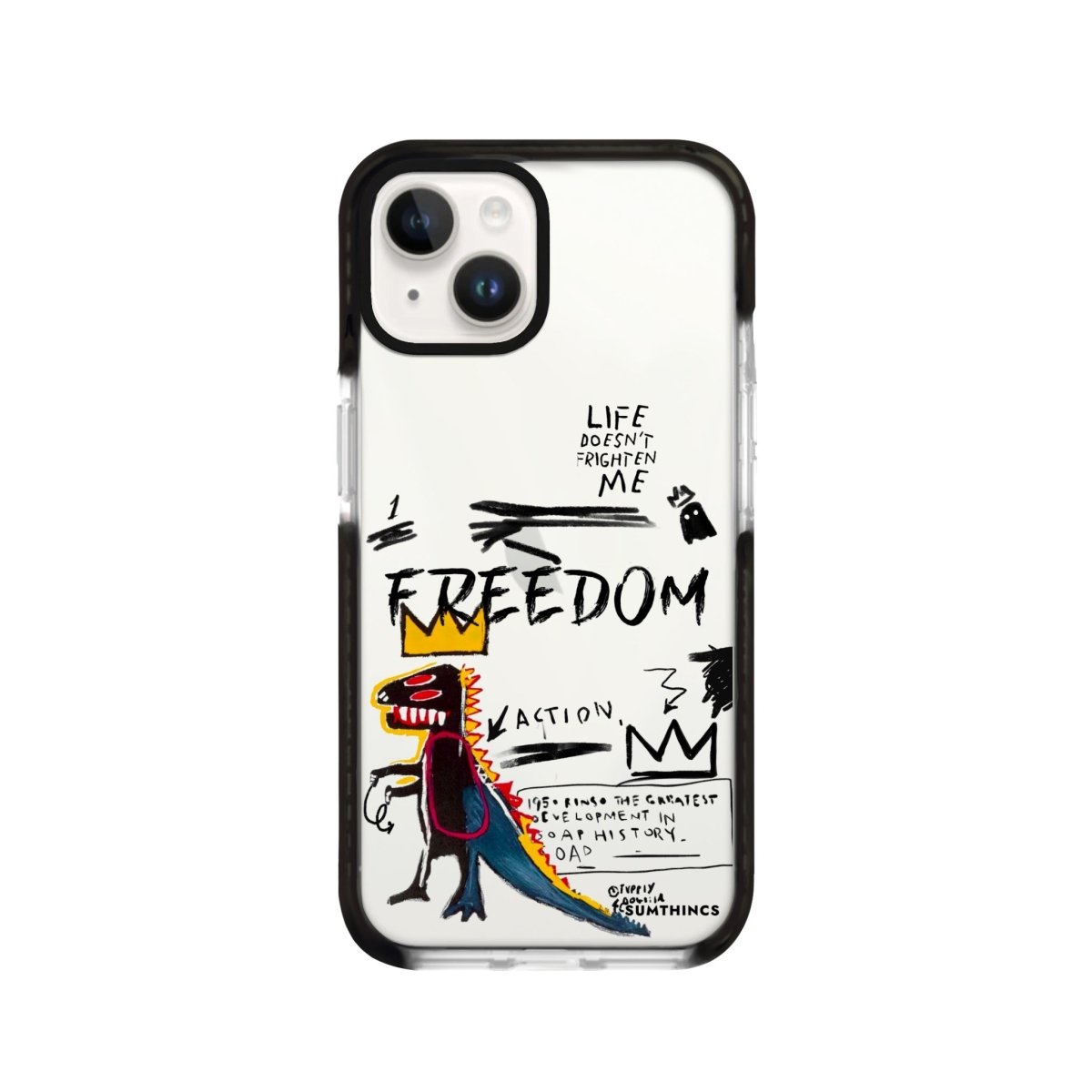 iPhone 14 Plus Freedom Procase Şeffaf Telefon Kılıfı Siyah Şeffaf - SUMTHINCS