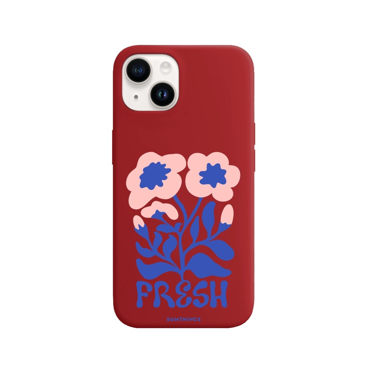 iPhone 14 Plus Fresh Flowers Premium Telefon Kılıfı Kırmızı - SUMTHINCS