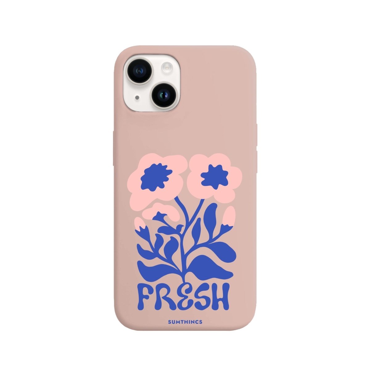 iPhone 14 Plus Fresh Flowers Premium Telefon Kılıfı Bej - SUMTHINCS