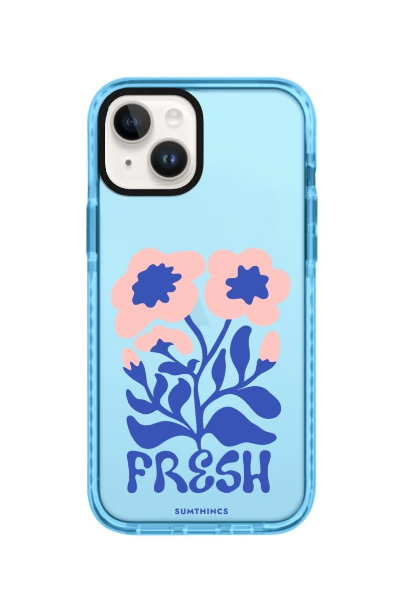 iPhone 14 Plus Fresh Flowers Procase Şeffaf Telefon Kılıfı Mavi - SUMTHINCS