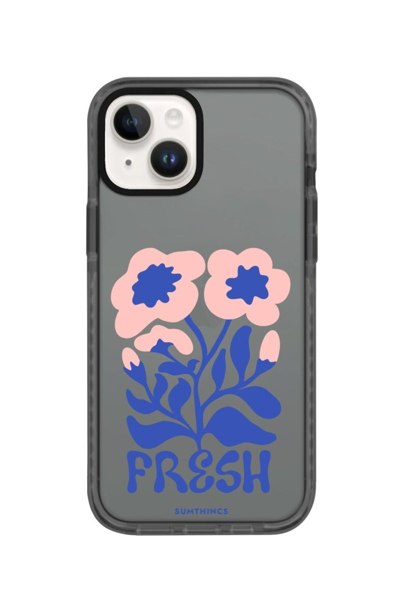 iPhone 14 Plus Fresh Flowers Procase Şeffaf Telefon Kılıfı Antrasit - SUMTHINCS