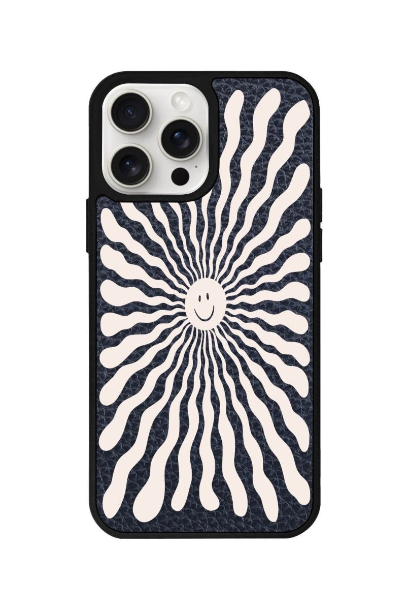 iPhone 14 Plus Happy Little Sun Leather Vegan Deri Telefon Kılıfı - SUMTHINCS