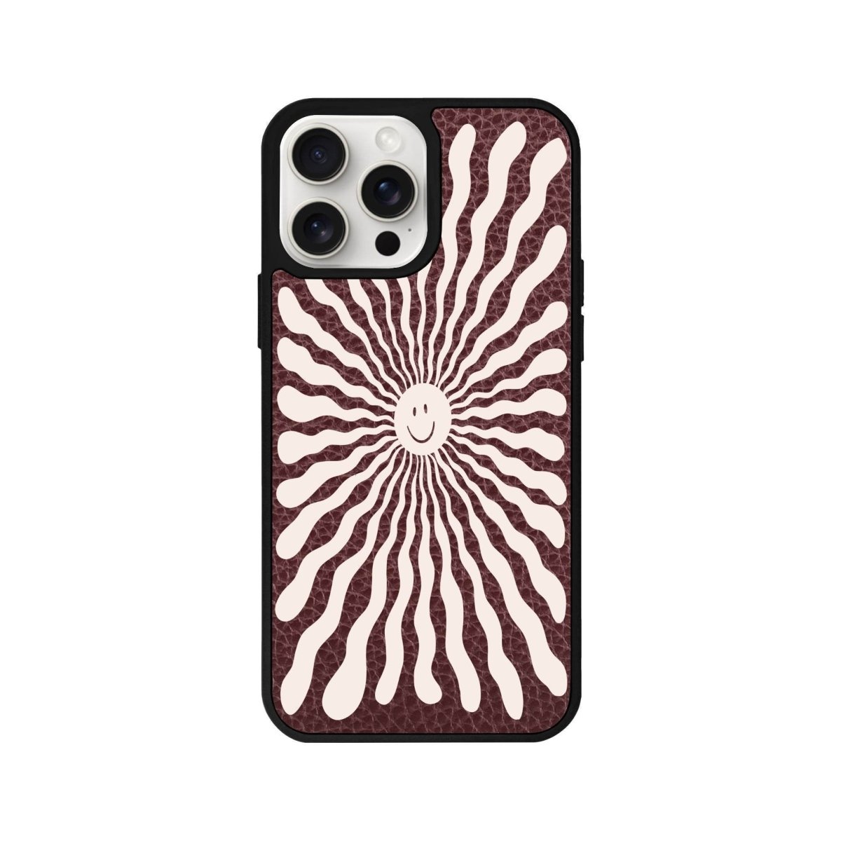 iPhone 14 Plus Happy Little Sun Leather Vegan Deri Telefon Kılıfı - SUMTHINCS