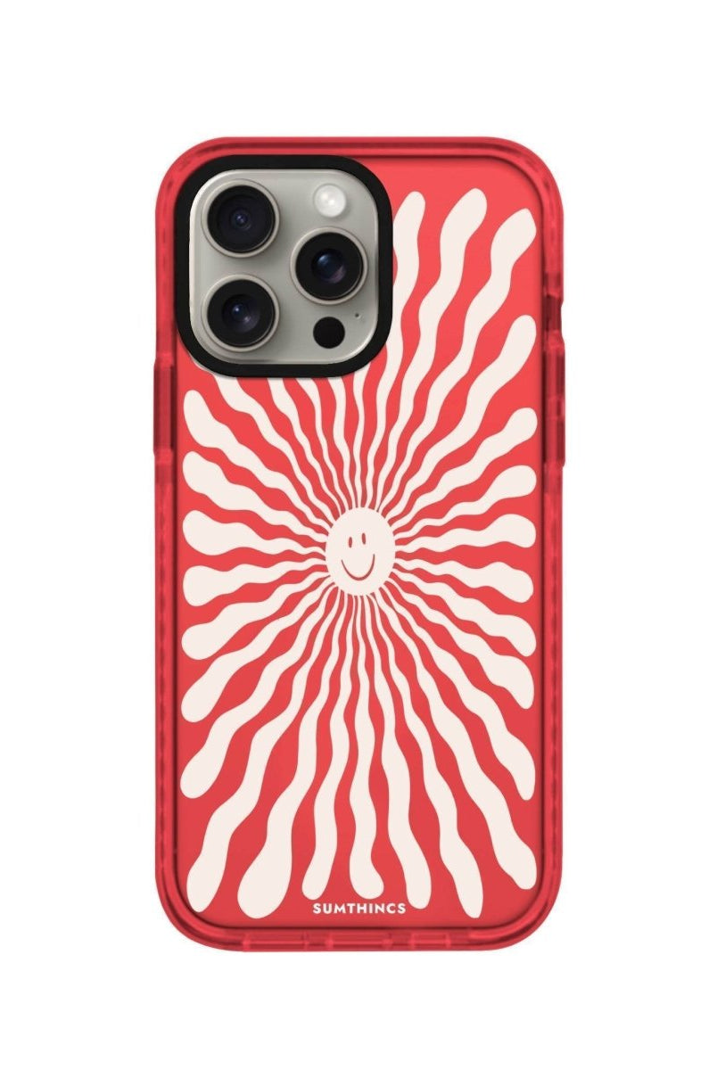 iPhone 14 Plus Happy Little Sun Procase Şeffaf Telefon Kılıfı Kırmızı - SUMTHINCS