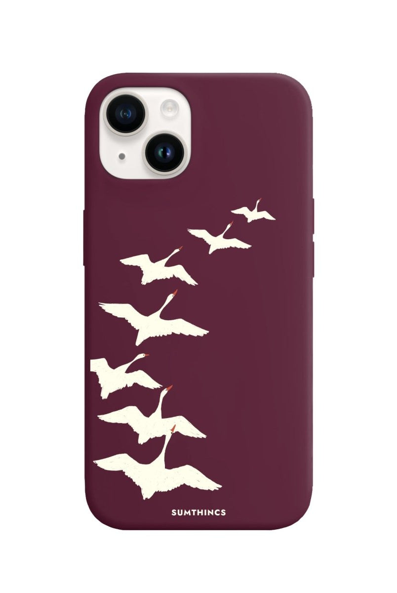 iPhone 14 Plus Journey Premium Telefon Kılıfı Bordo - SUMTHINCS