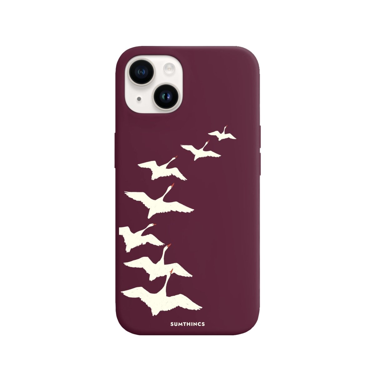 iPhone 14 Plus Journey Premium Telefon Kılıfı Bordo - SUMTHINCS