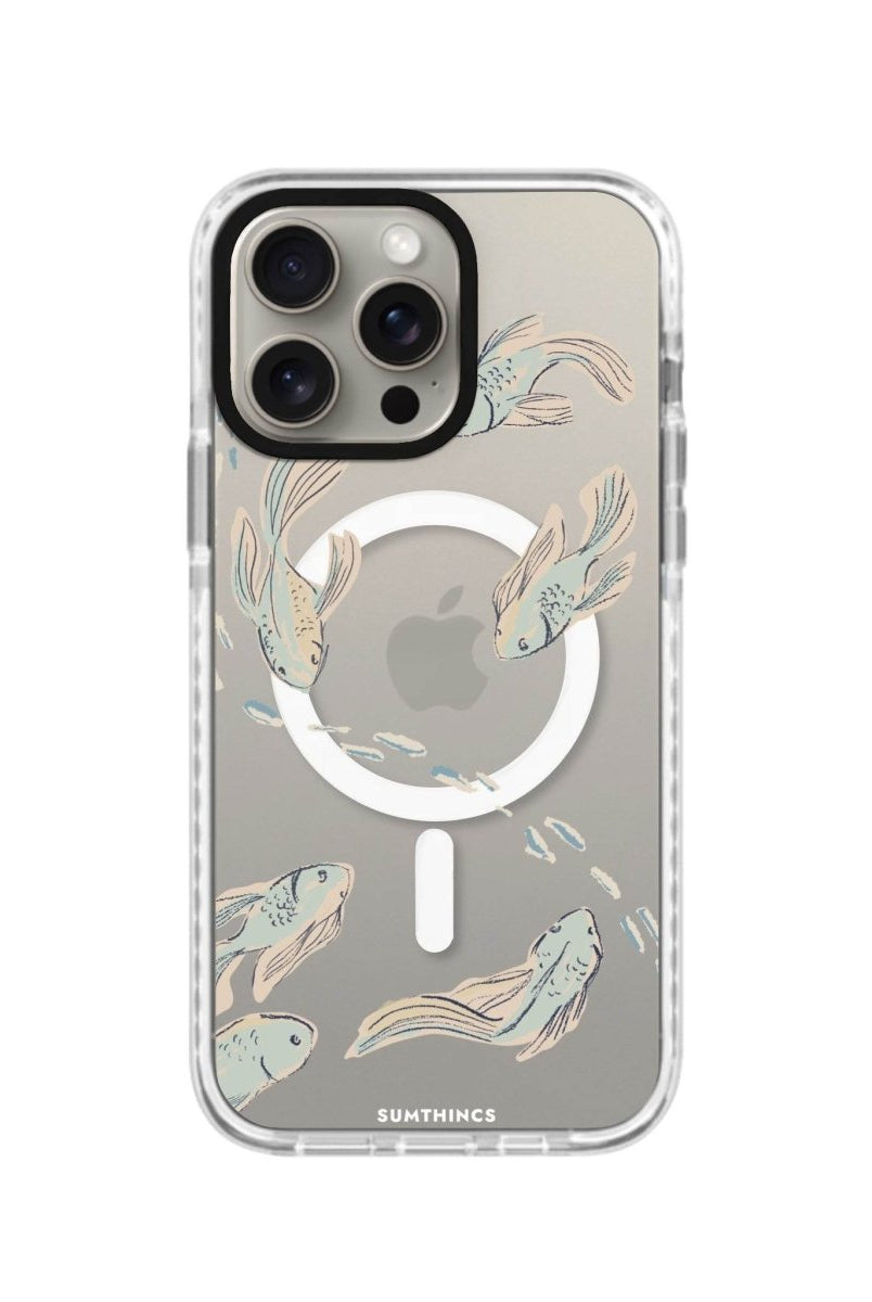 iPhone 14 Plus Koi Fish Magsafe Procase Şeffaf Telefon Kılıfı Beyaz Şeffaf - SUMTHINCS
