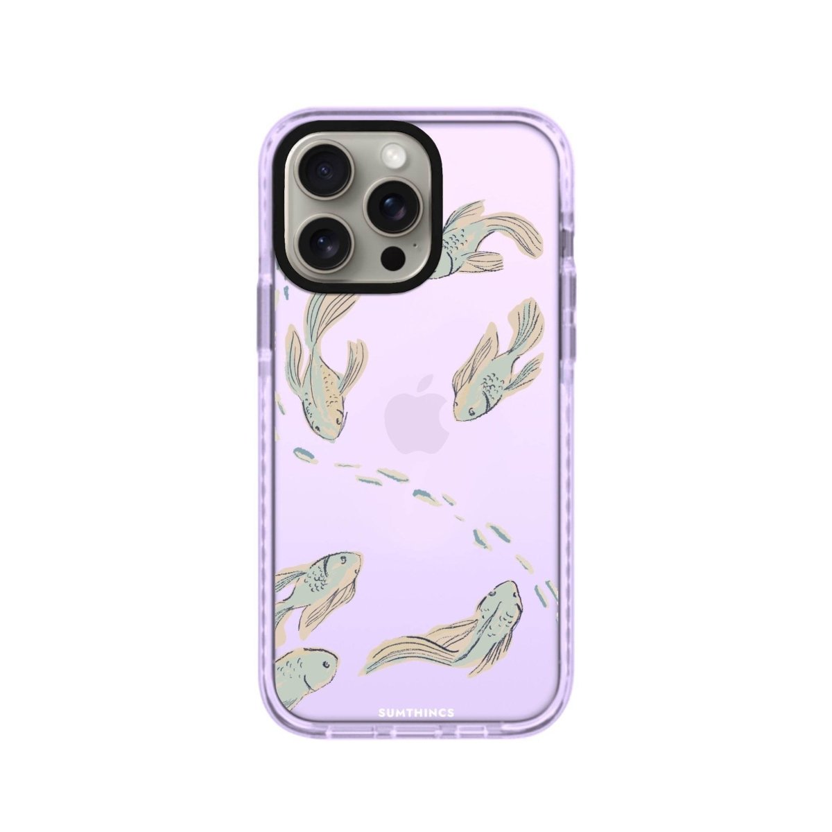 iPhone 14 Plus Koi Fish Procase Şeffaf Telefon Kılıfı Lila - SUMTHINCS