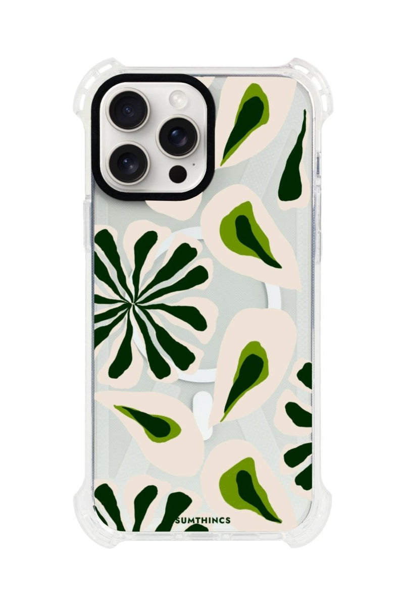 iPhone 14 Plus Leafs Bumper Magsafe Şeffaf Telefon Kılıfı Beyaz Şeffaf - SUMTHINCS