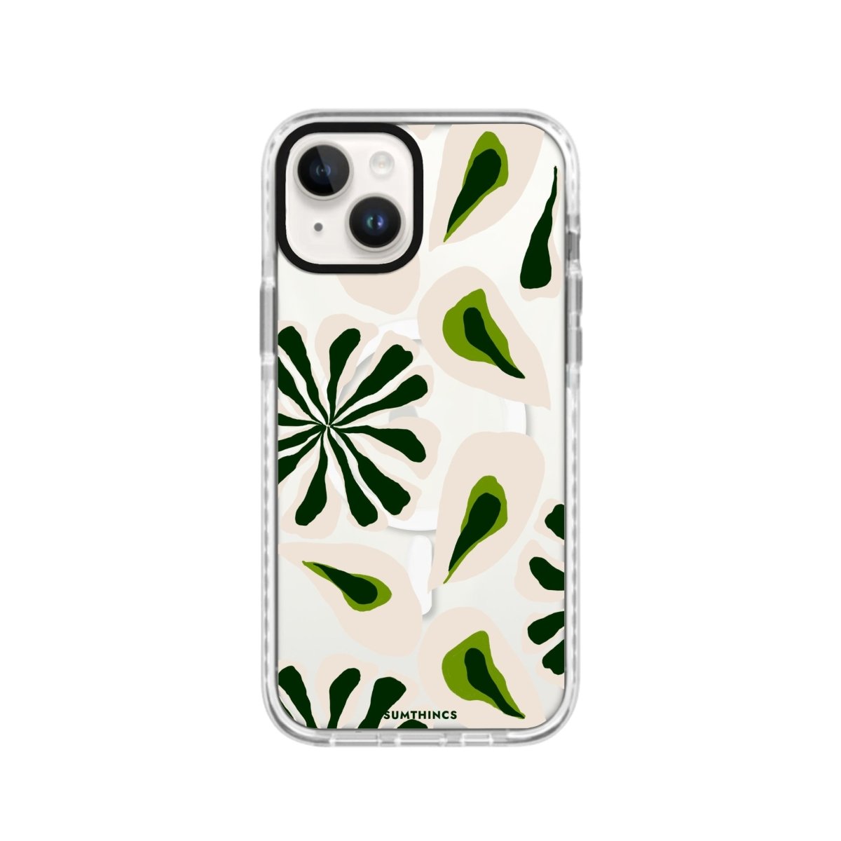 iPhone 14 Plus Leafs Magsafe Procase Şeffaf Telefon Kılıfı Beyaz Şeffaf - SUMTHINCS