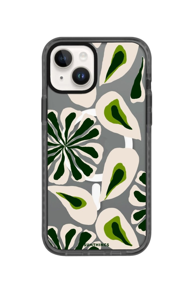 iPhone 14 Plus Leafs Magsafe Procase Şeffaf Telefon Kılıfı Antrasit - SUMTHINCS