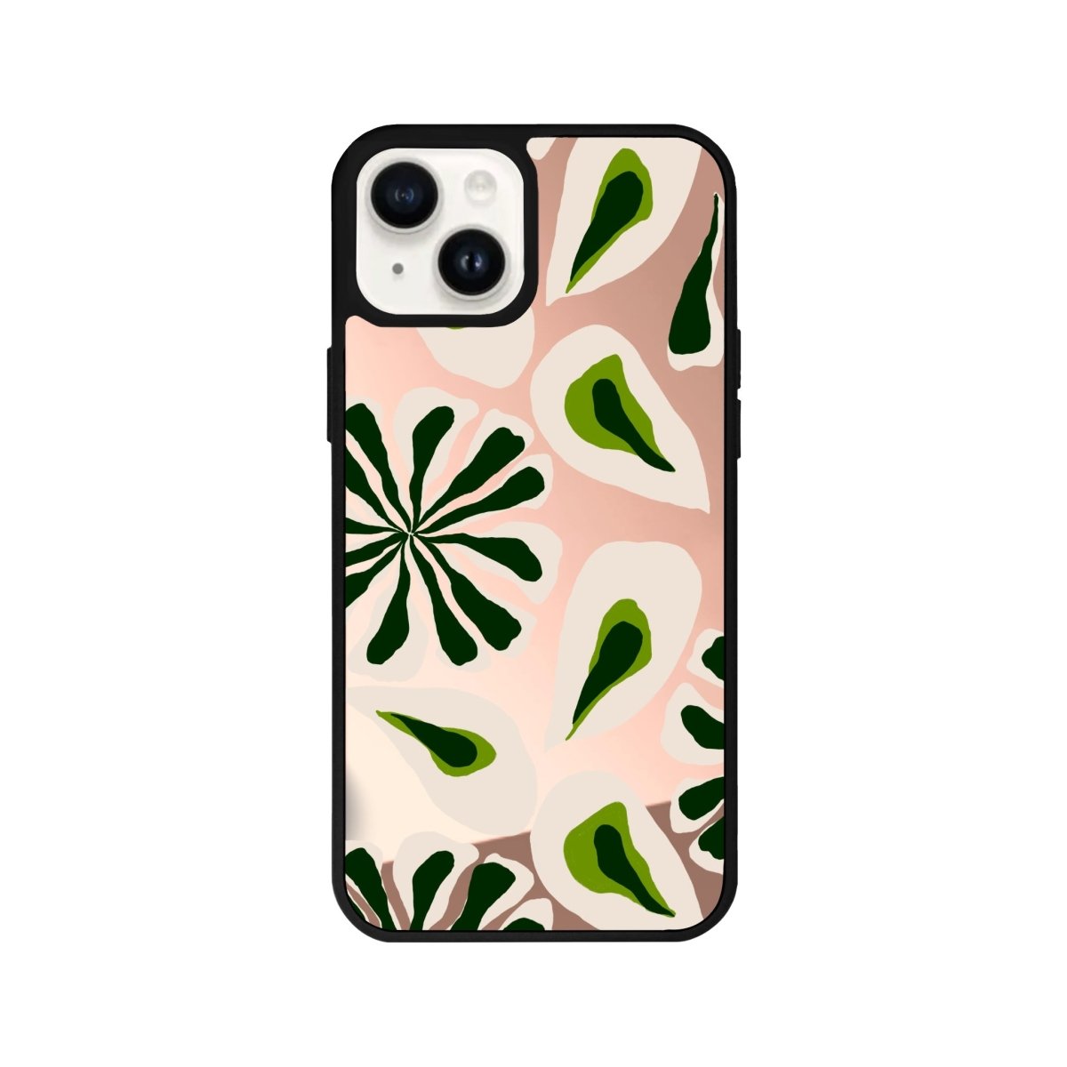 iPhone 14 Plus Leafs Mirror Aynalı Telefon Kılıfı Metalik Pembe - SUMTHINCS