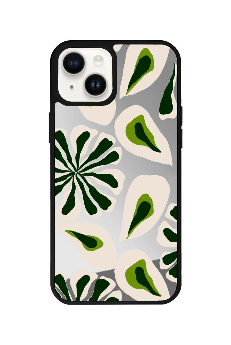 iPhone 14 Plus Leafs Mirror Aynalı Telefon Kılıfı Gümüş - SUMTHINCS