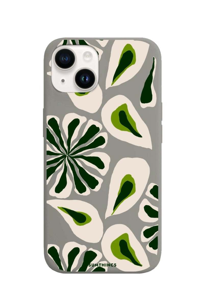 iPhone 14 Plus Leafs Premium Telefon Kılıfı Gri - SUMTHINCS