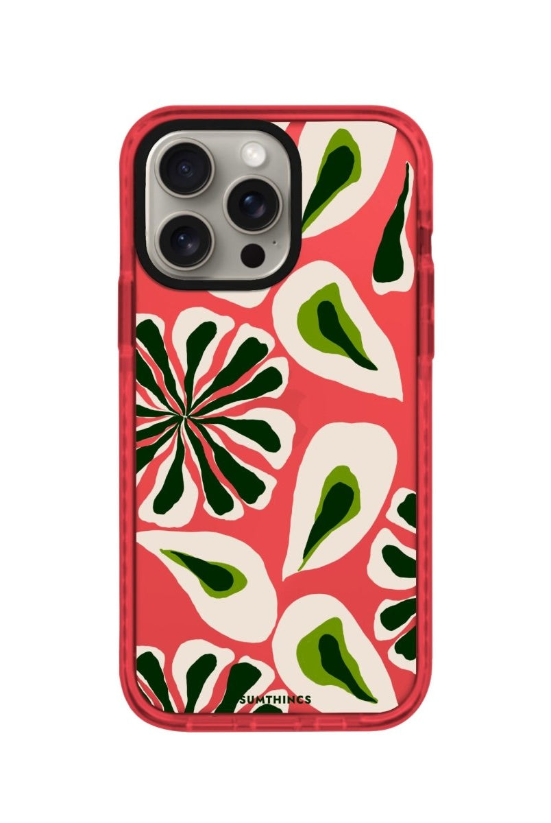 iPhone 14 Plus Leafs Procase Şeffaf Telefon Kılıfı Kırmızı - SUMTHINCS