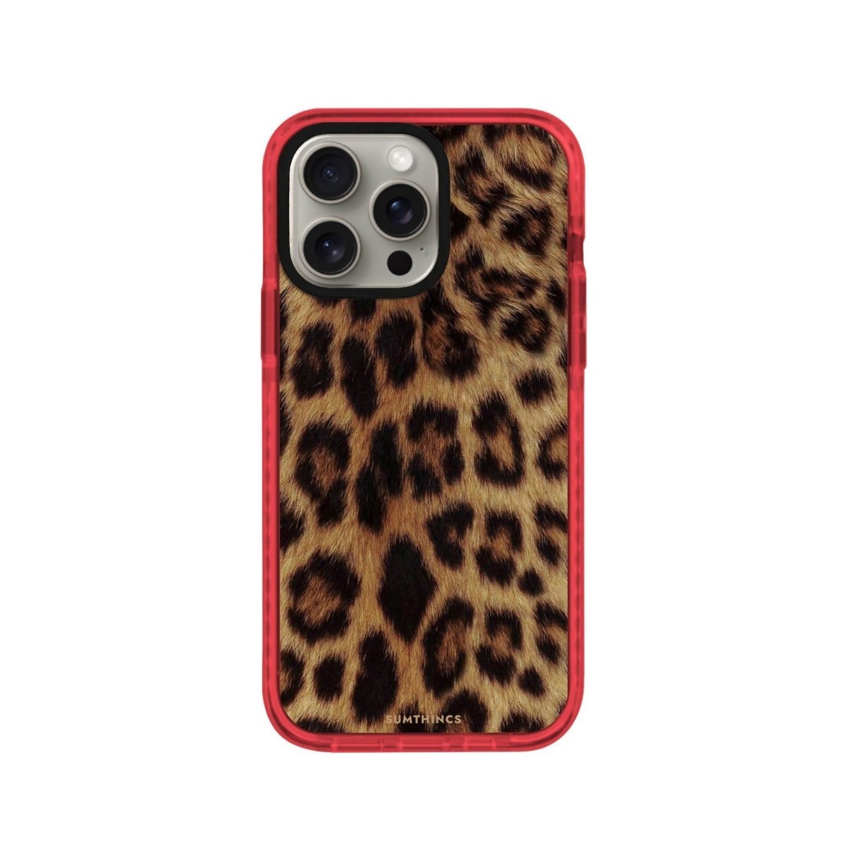 iPhone 14 Plus Leopard Procase Şeffaf Telefon Kılıfı Kırmızı - SUMTHINCS