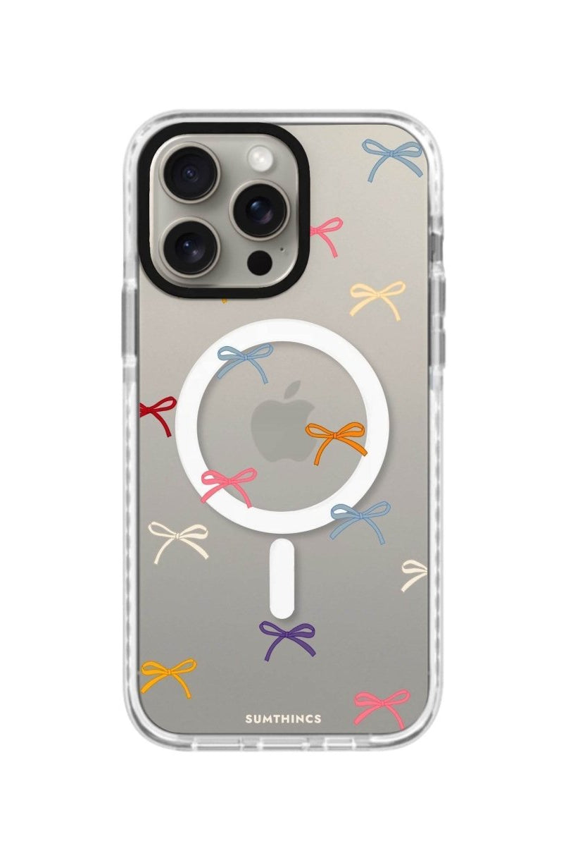 iPhone 14 Plus Little Bows Magsafe Procase Şeffaf Telefon Kılıfı Beyaz Şeffaf - SUMTHINCS