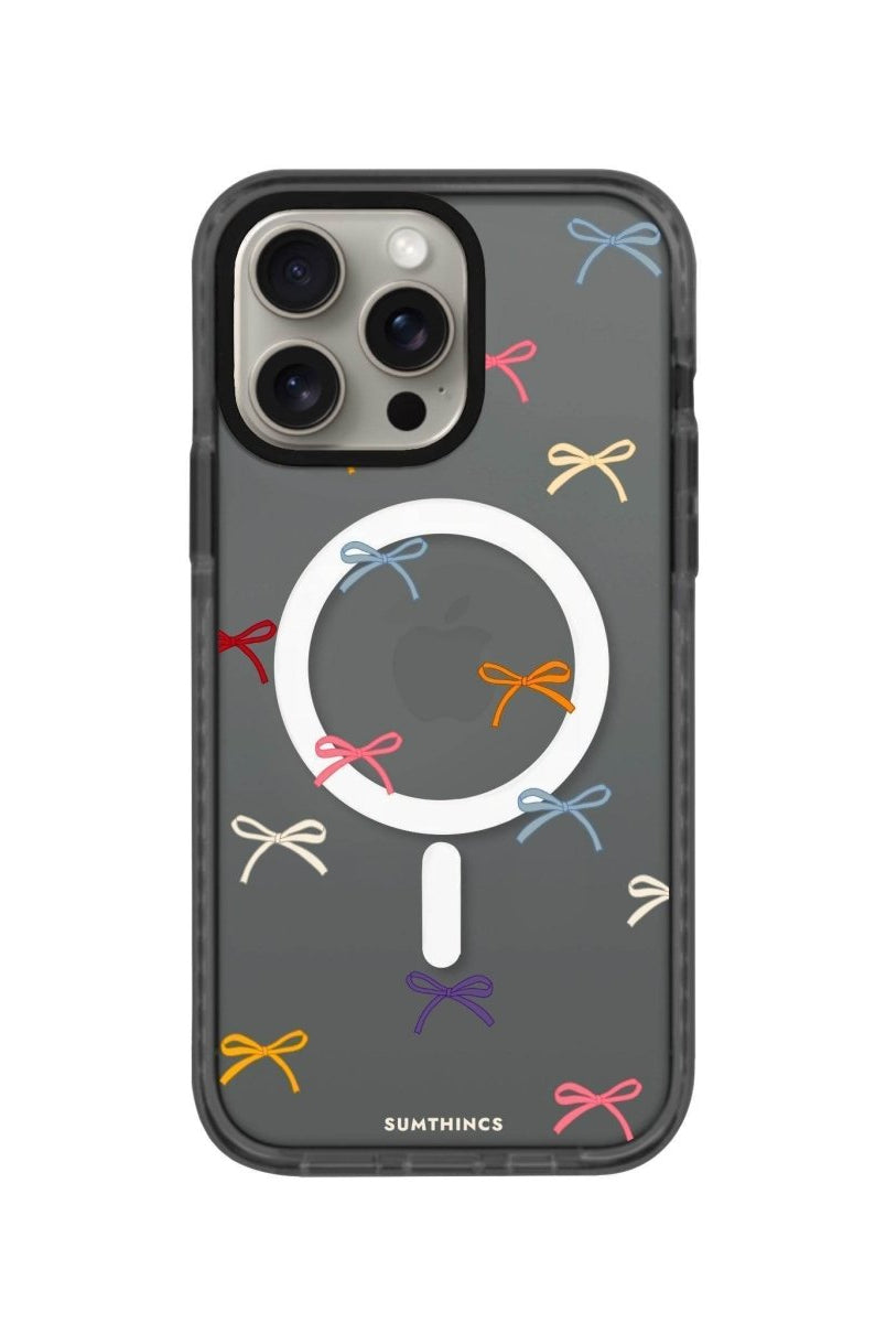 iPhone 14 Plus Little Bows Magsafe Procase Şeffaf Telefon Kılıfı Antrasit - SUMTHINCS